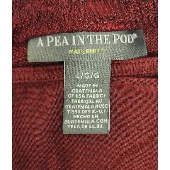 A PEA IN THE POD RED COWL NECK LONG SLEEVE MATERNITY SWEATER SIZE LARGE - Picture 7 of 8